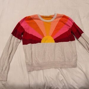 Marine Layer Women's Sweater with Sunburst Pattern